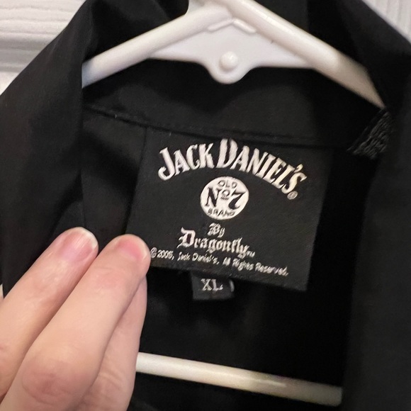 Men’s NEW w/o tags Jacks Daniels No 7 by Dragonfly Collared Shirt - Picture 3 of 3